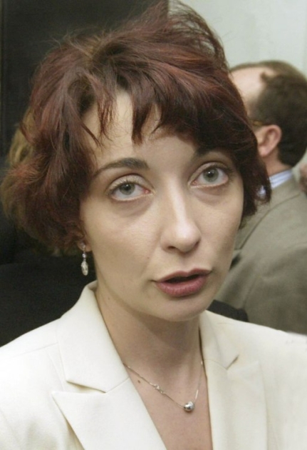 Юрист Елена Лукаш в коридоре Печерского суда, где рассматривалась жалоба Бориса Колесникова на задержание в Киеве, в пятницу, 8 апреля 2005