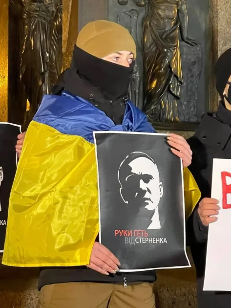 Одесситы вышли на акцию протеста в поддержку Стерненко